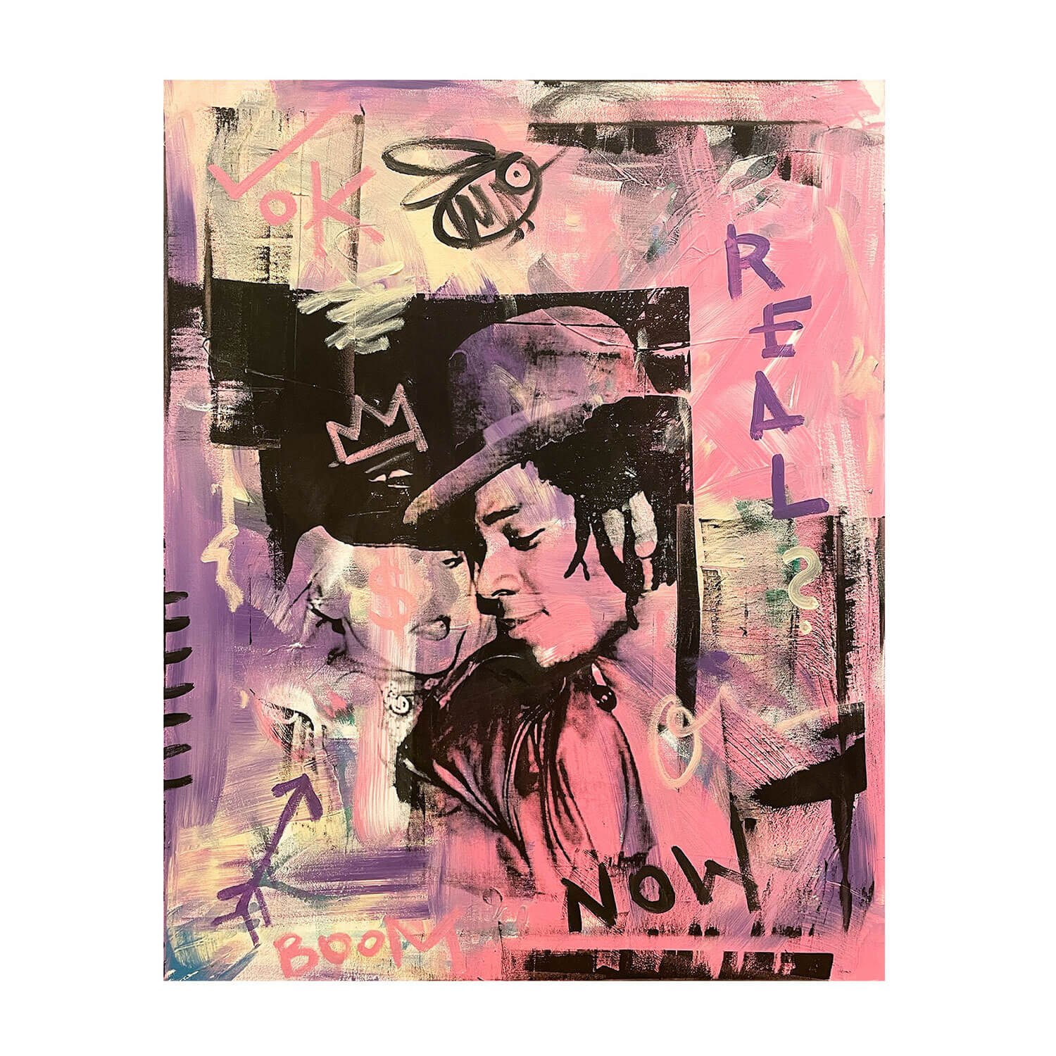 Artist Love
2023
Acrylics and screen print on canvas
100 x 80 cm