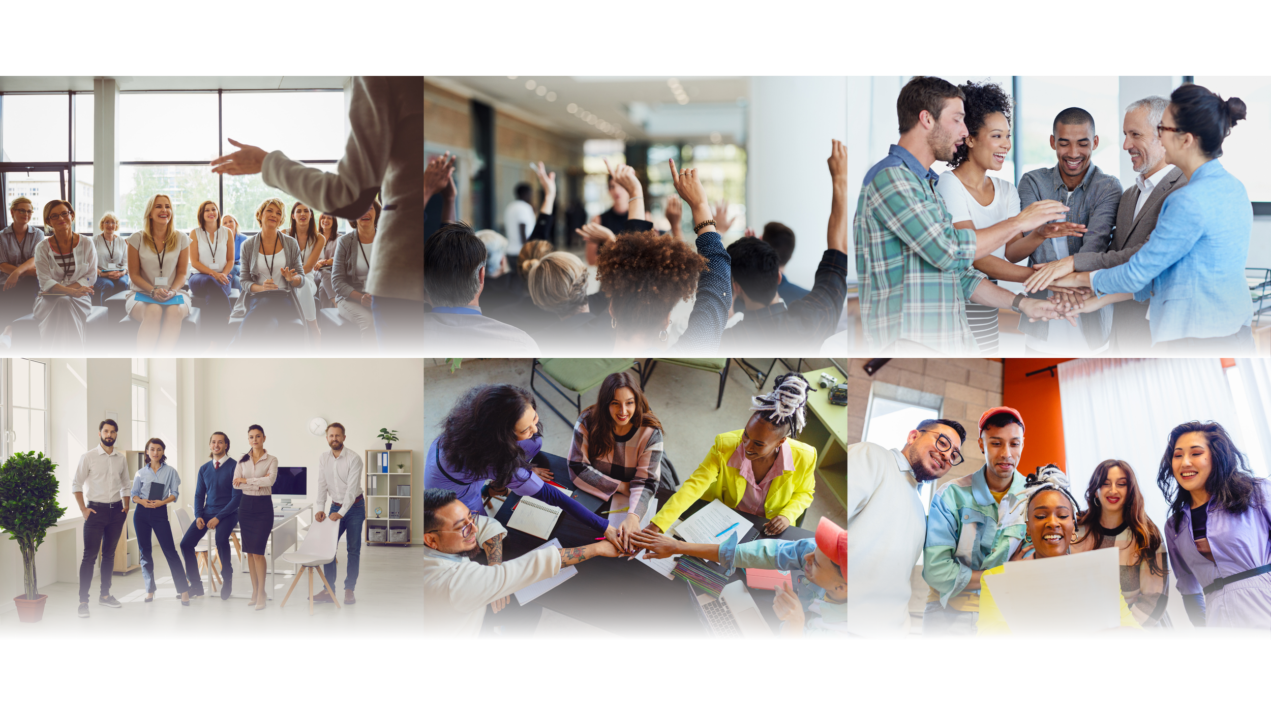 Collage representing leadership training, scholarship development, teamwork, and community engagement through the 2Wanda Community Foundation Purpose Initiative