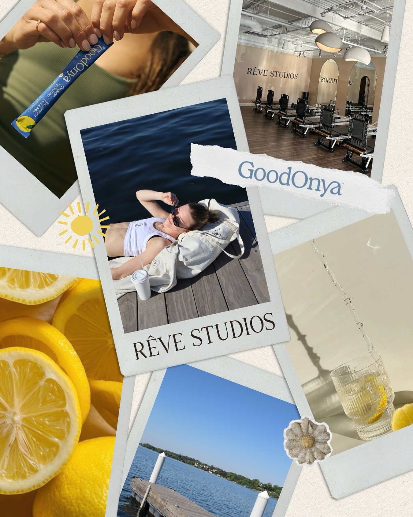 There may be rain on the forecast outside, but we&rsquo;re glowing inside the studio. Come sweat with us this weekend and sip on sunshine from @goodonyaorganic 🍋