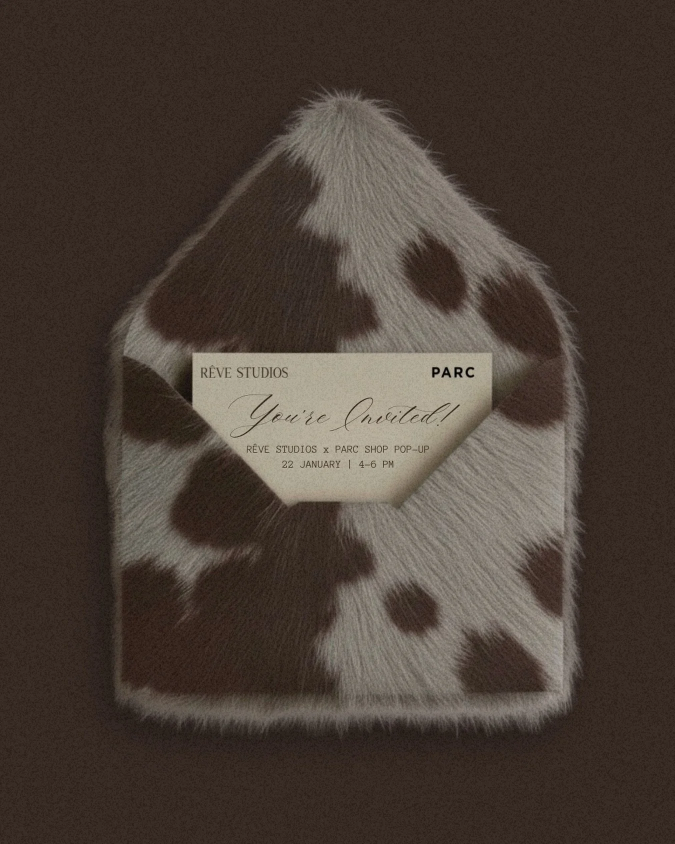 You&rsquo;re invited!
&nbsp;
Join us at Parc Shop on January 22 in North Loop from 4&ndash;6 PM to connect with the founding community and R&ecirc;ve team, learn more about the studio, and enjoy an exclusive, in-store experience with @parcshop 
&nbsp