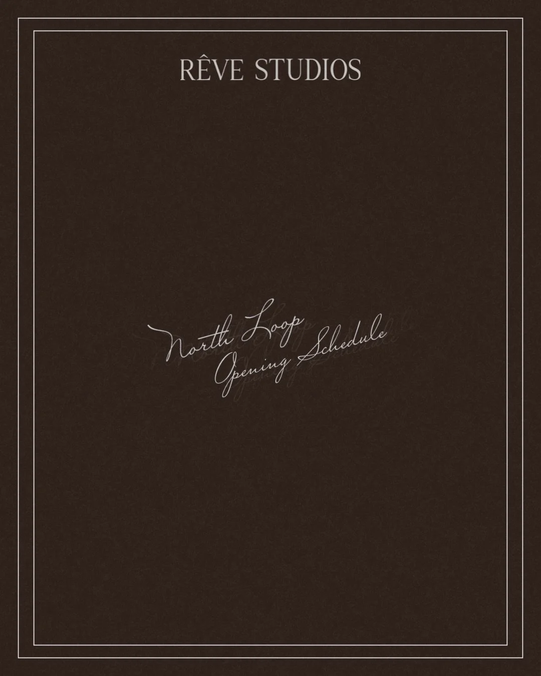 North Loop, this is our opening lineup.

Both Strictly Reformer &amp; Signature Experience are live from day one. As always, we&rsquo;ll be adding class times (and formats) as demand grows.

20 days!
