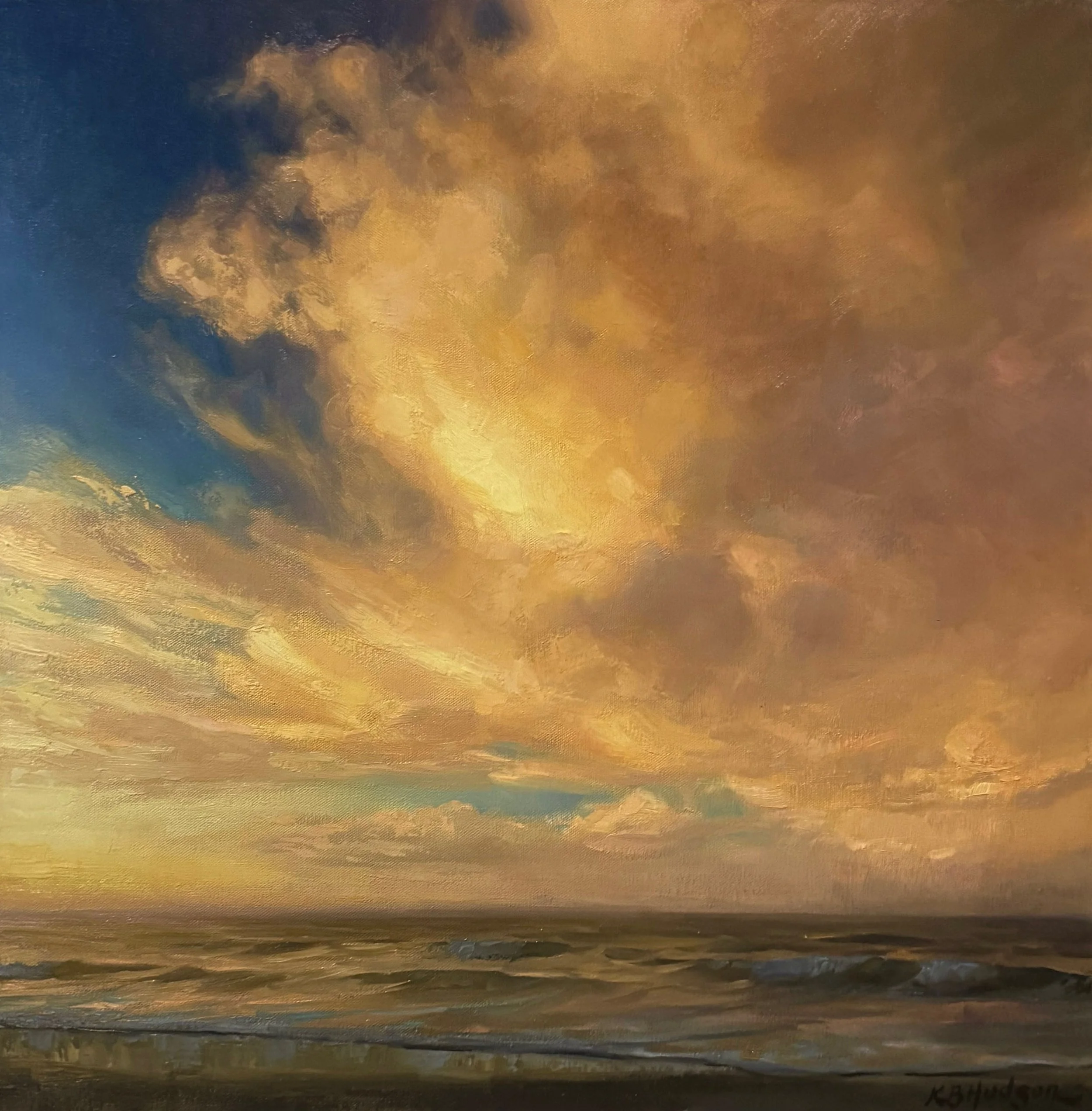 Warm Glow of Sunset  -- Kathleen Hudson -- 24x24 -- oil