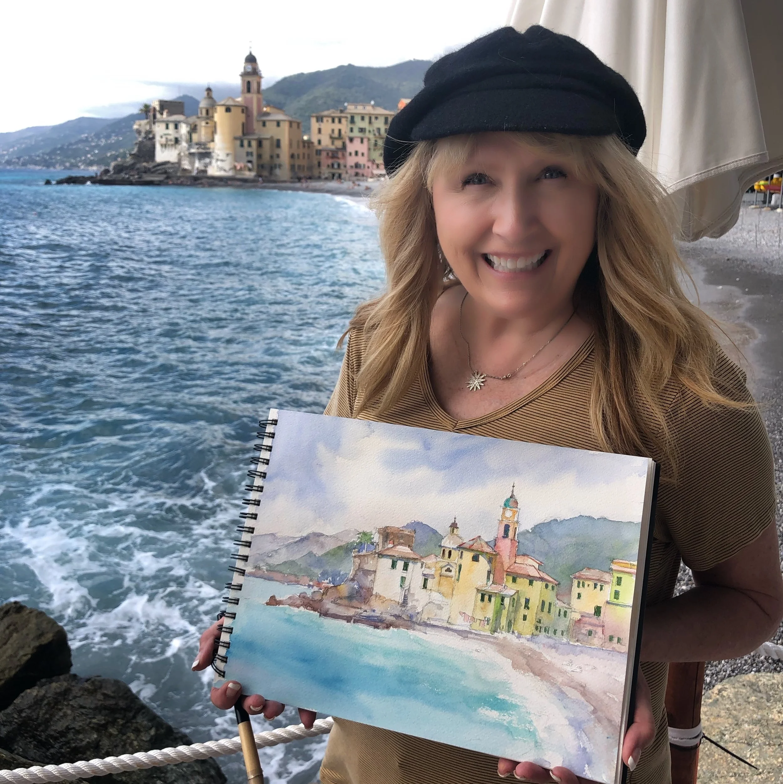 Cindy Briggs Painting in Camogli, Italy copy.jpeg