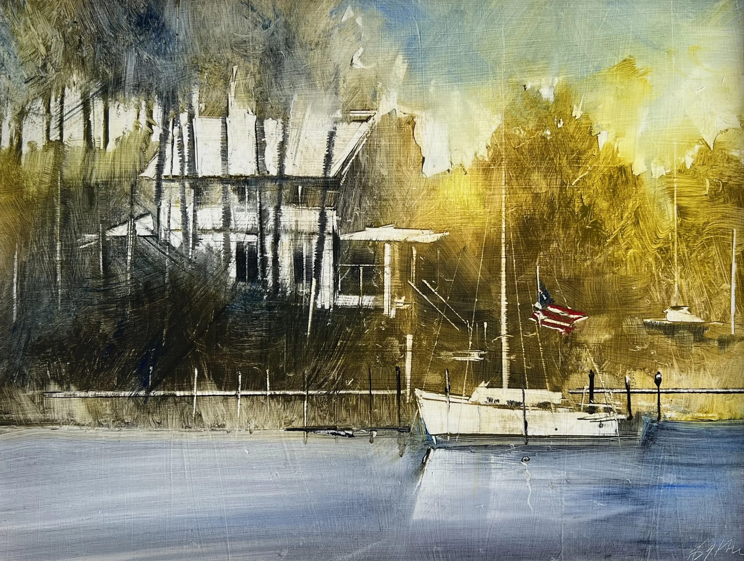 Along the Carrabelle -- Beth Bathe -- 9x 12-- oil