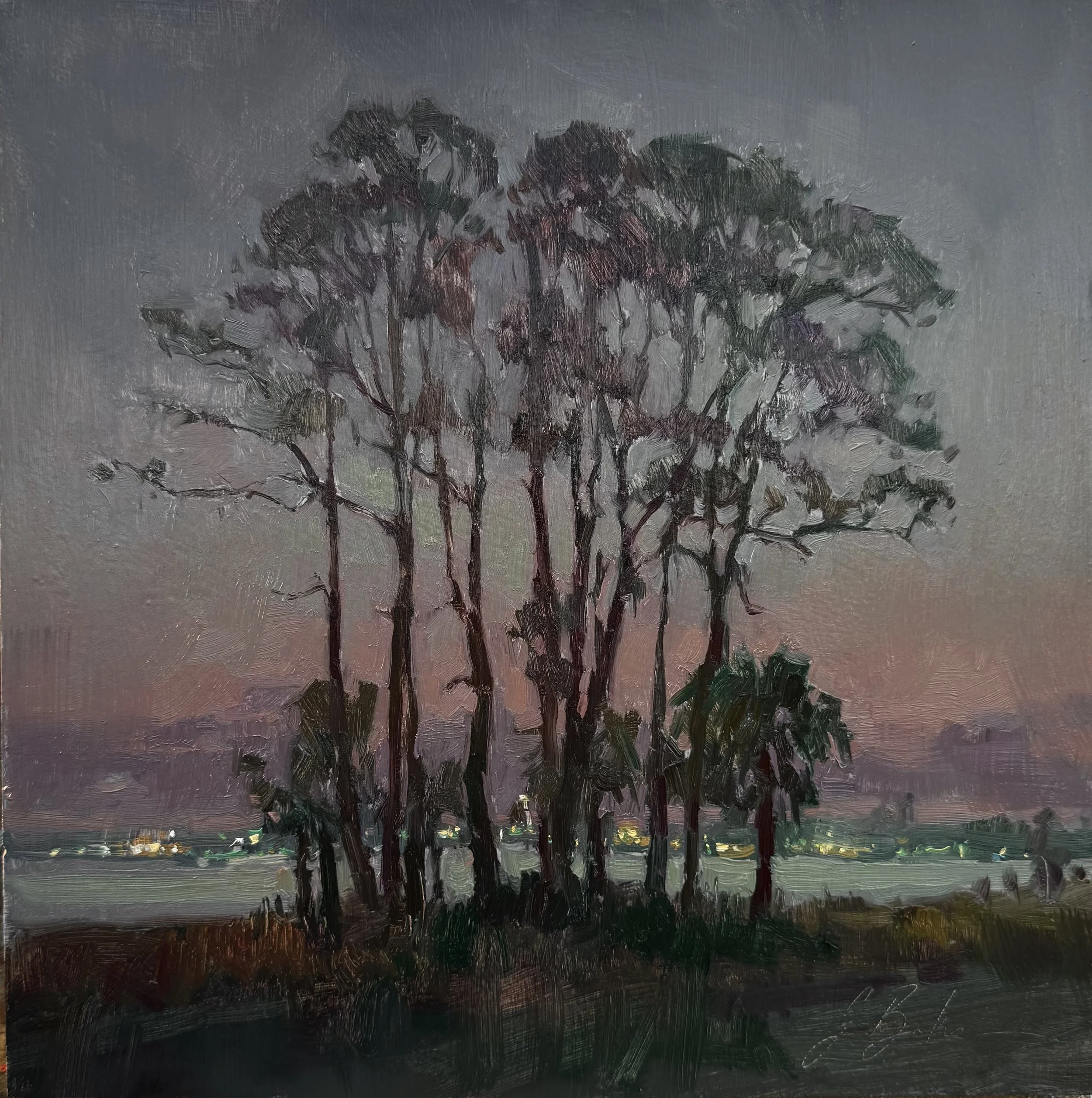 Pine Curtain-- Suzie Baker -- 12x 12-- oil