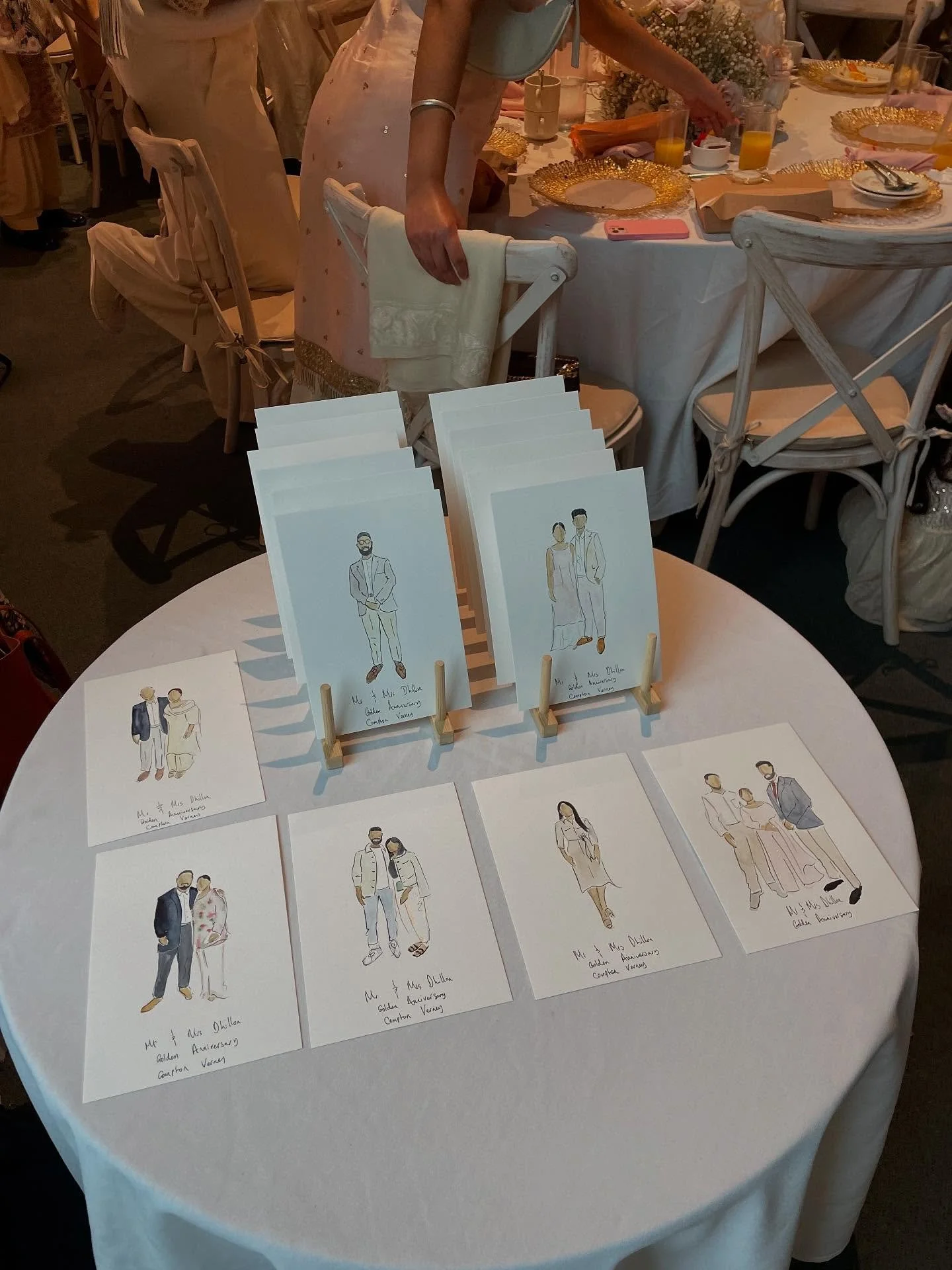 Pastels was the theme for Mr and Mrs Dhillons Golden wedding anniversary! 🎨

#liveweddingpainting #liveweddingpainter #liveweddingartist #liveweddingart #weddingartperth #weddingartist #liveart #livepainter #weddingguestportrait #art #painting #wate