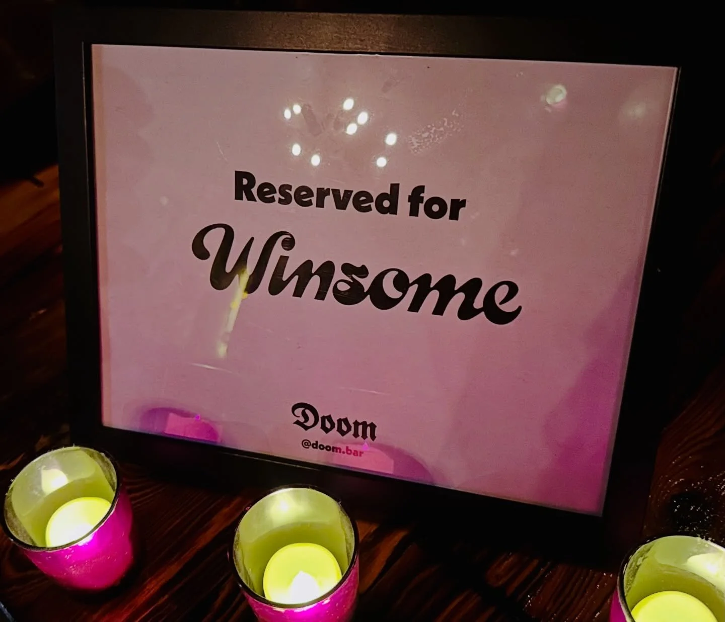 Holiday white elephant (🎲 version iykyk) at @doom.bar 2night. Great times. No other photos, just had to be there 🤷