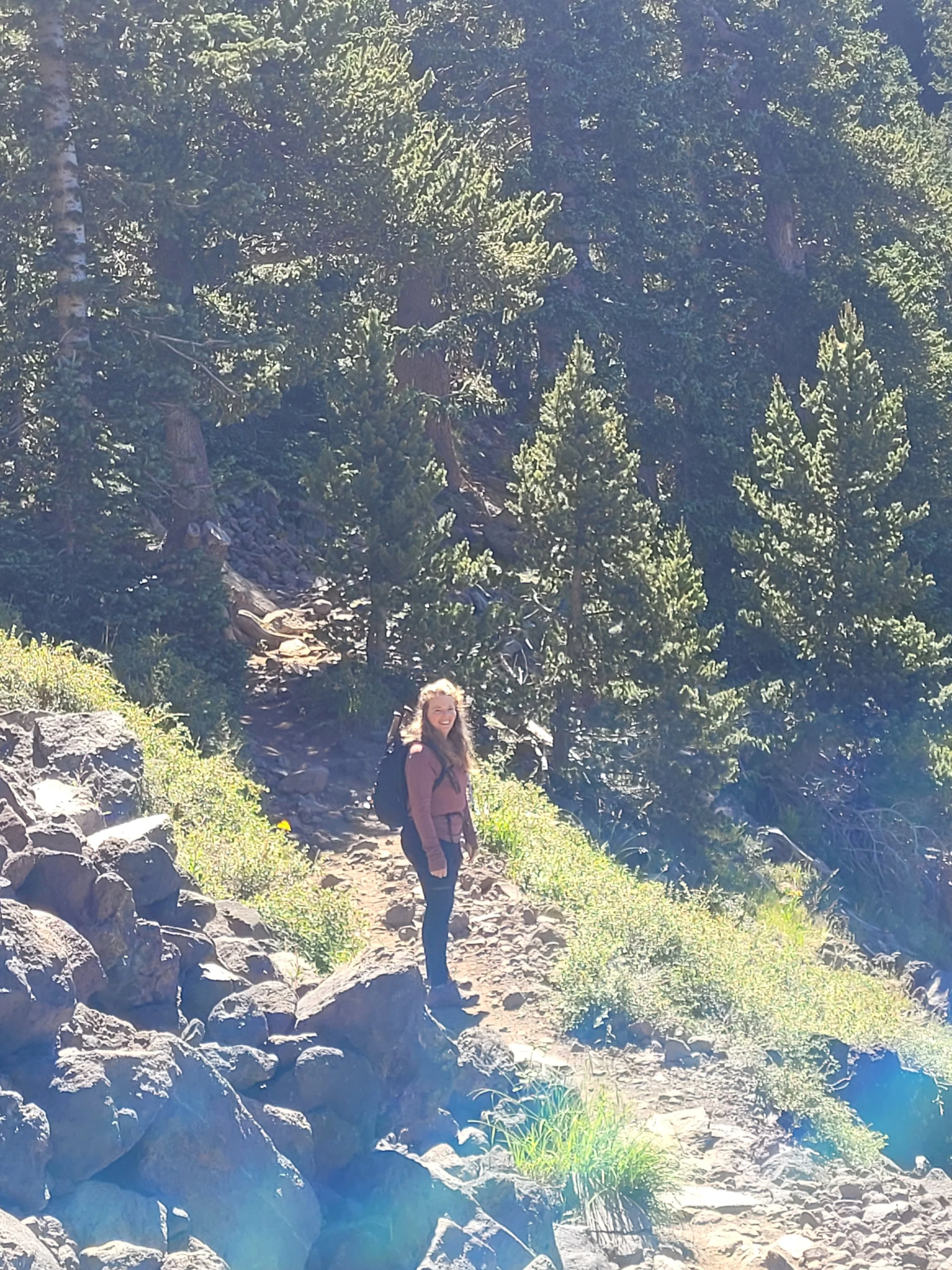 embodied woman on path