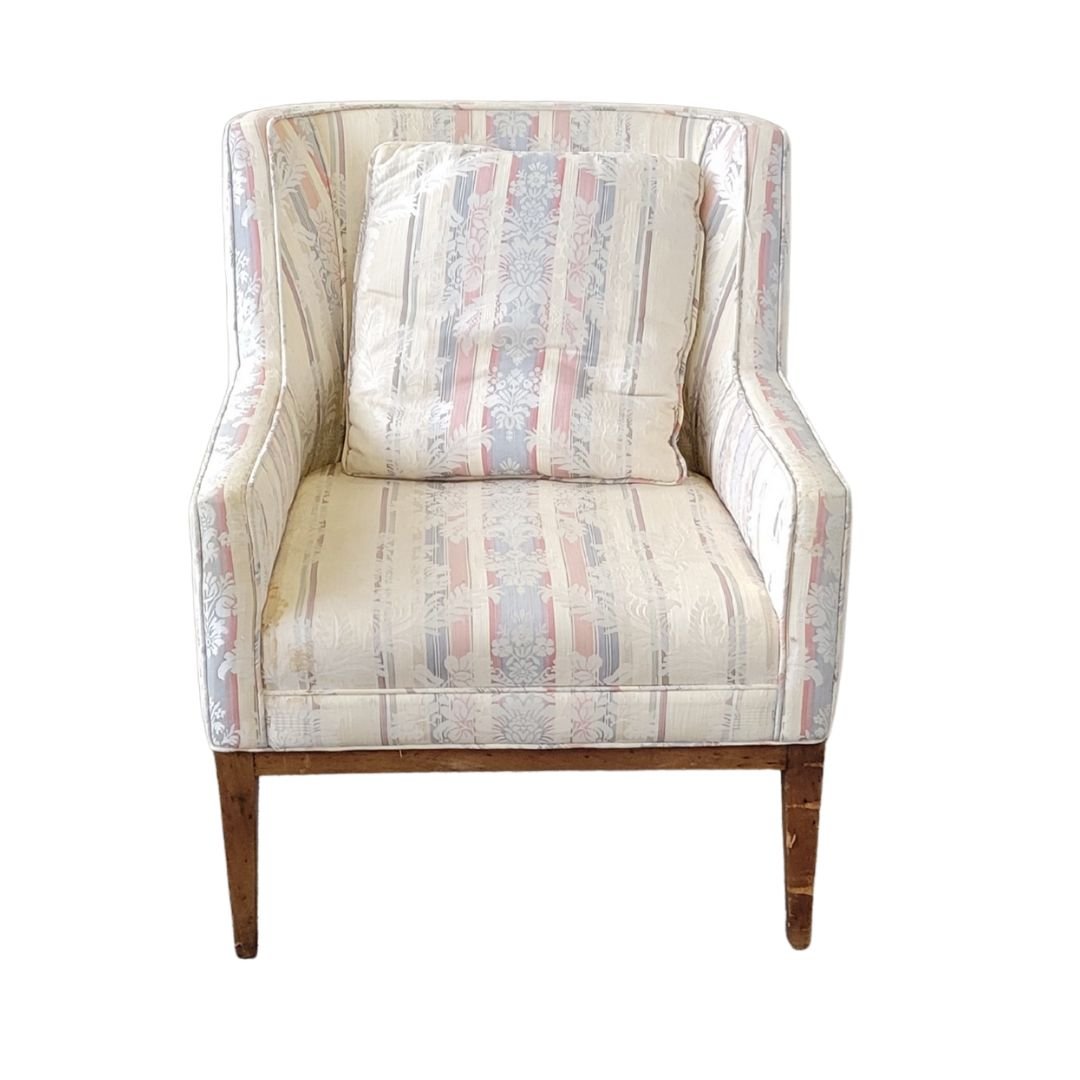 before photo of armchair