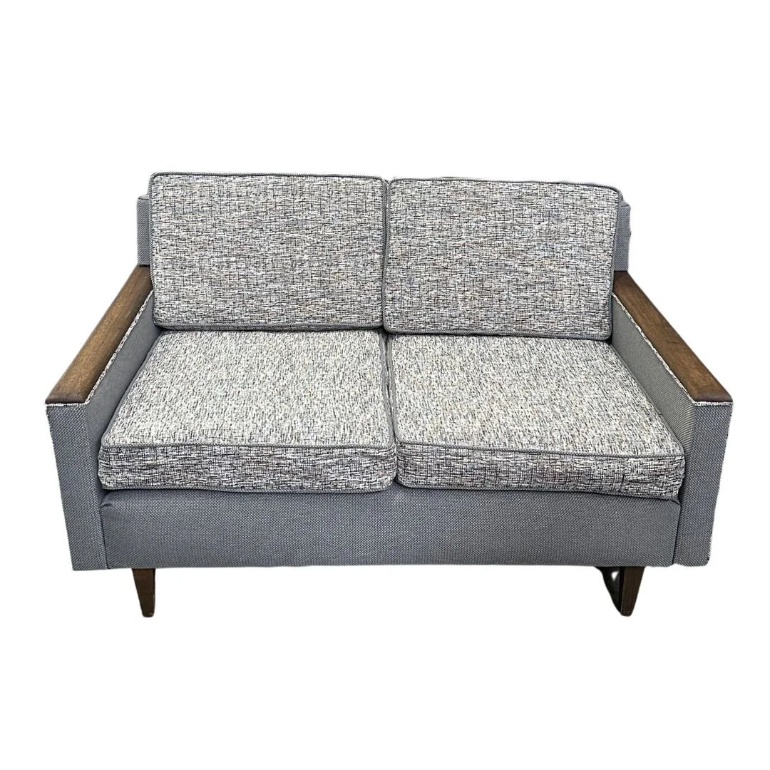 after photo of reupholstered love seat