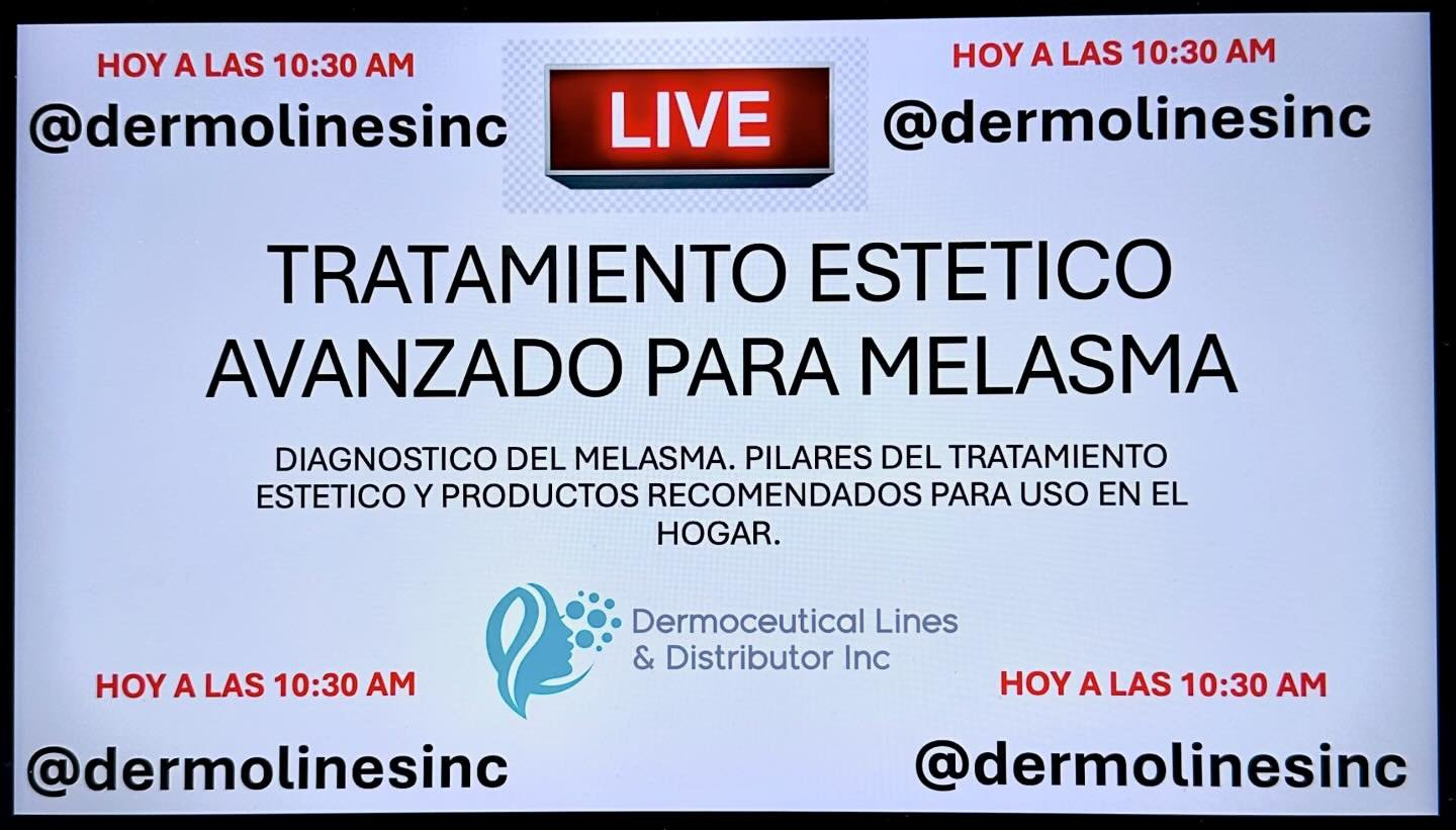 Hoy a las 10:30 AM. Importante tema sobre Melasma. Te espero.