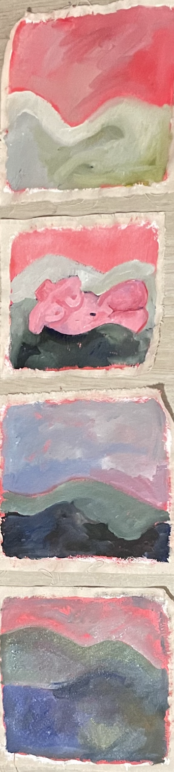 Raw canvas poster set