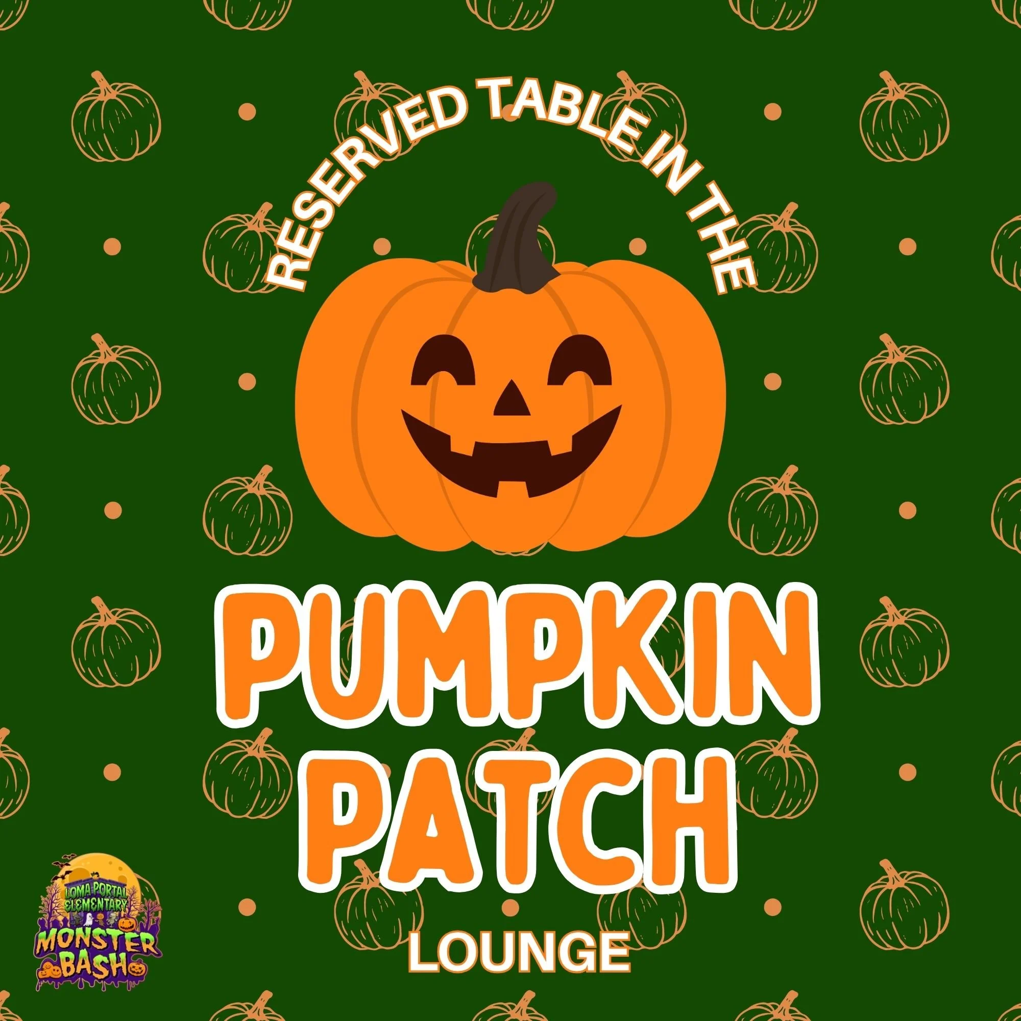 Reserved Table in the Pumpkin Patch