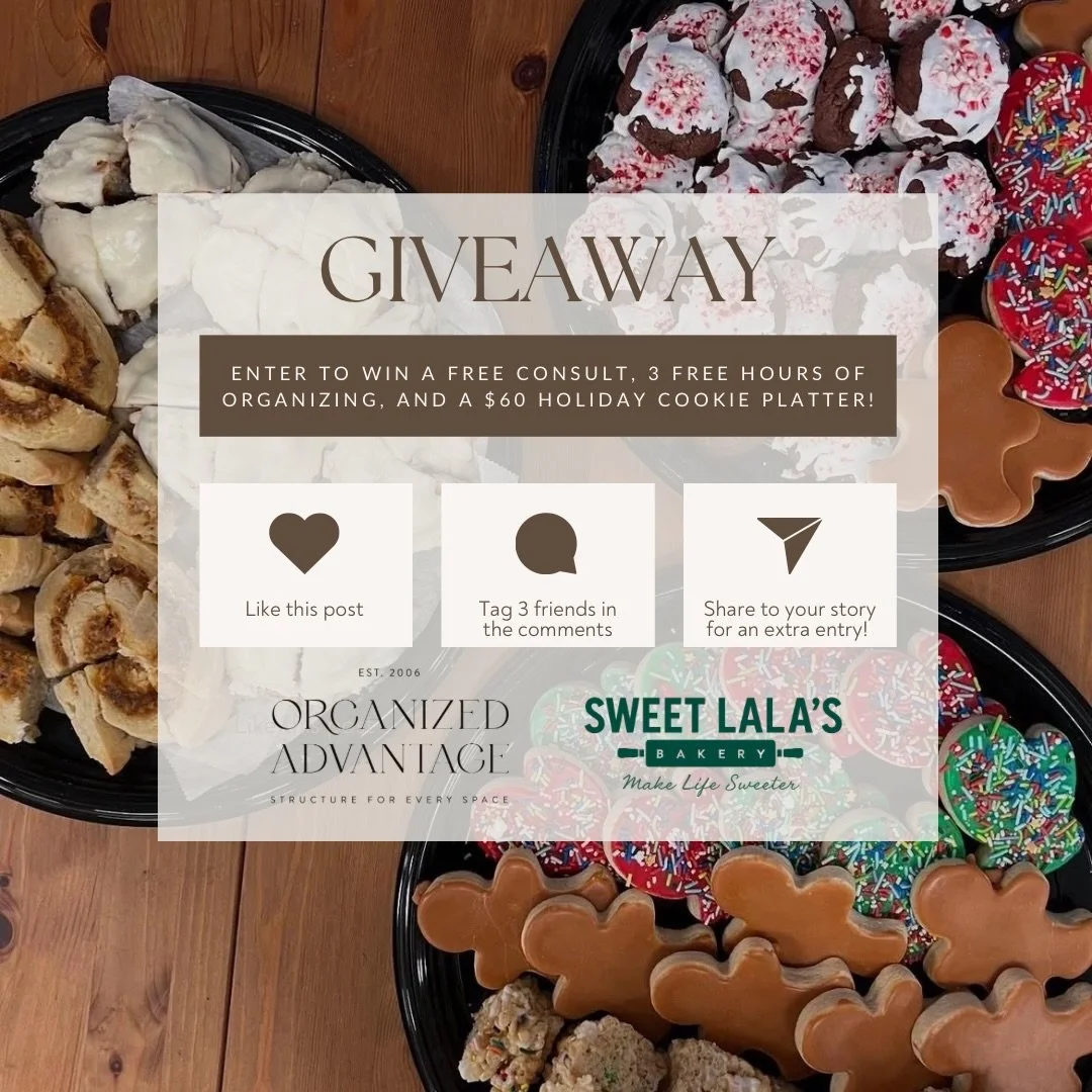 ✨3 WEEKS OF GIVING ✨

Now through December 12, we will be partnering with local businesses to share fun prizes and spread holiday cheer! &hearts;️

For the sweetest duo yet, we will be partnering with Sweet LaLa&rsquo;s Bakery! 

We will be giv