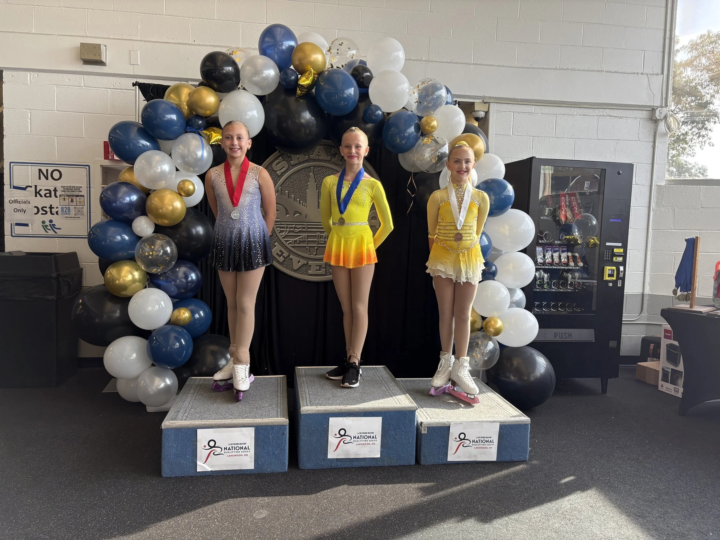 Student, Bernadeta, after earning the gold medal at the 2025 Skate Cleveland competition.