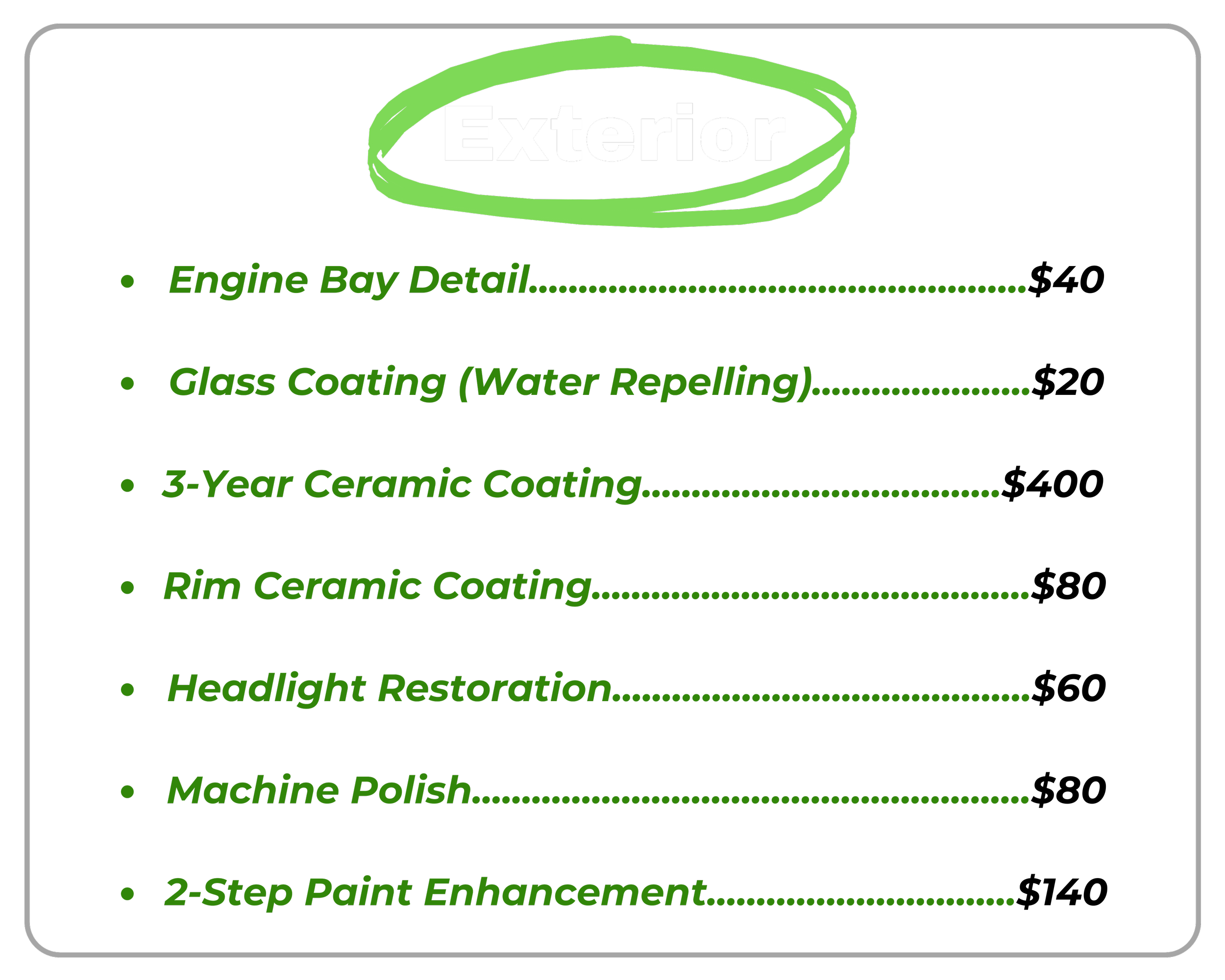 Pricing — Green Flamingo Mobile Detail