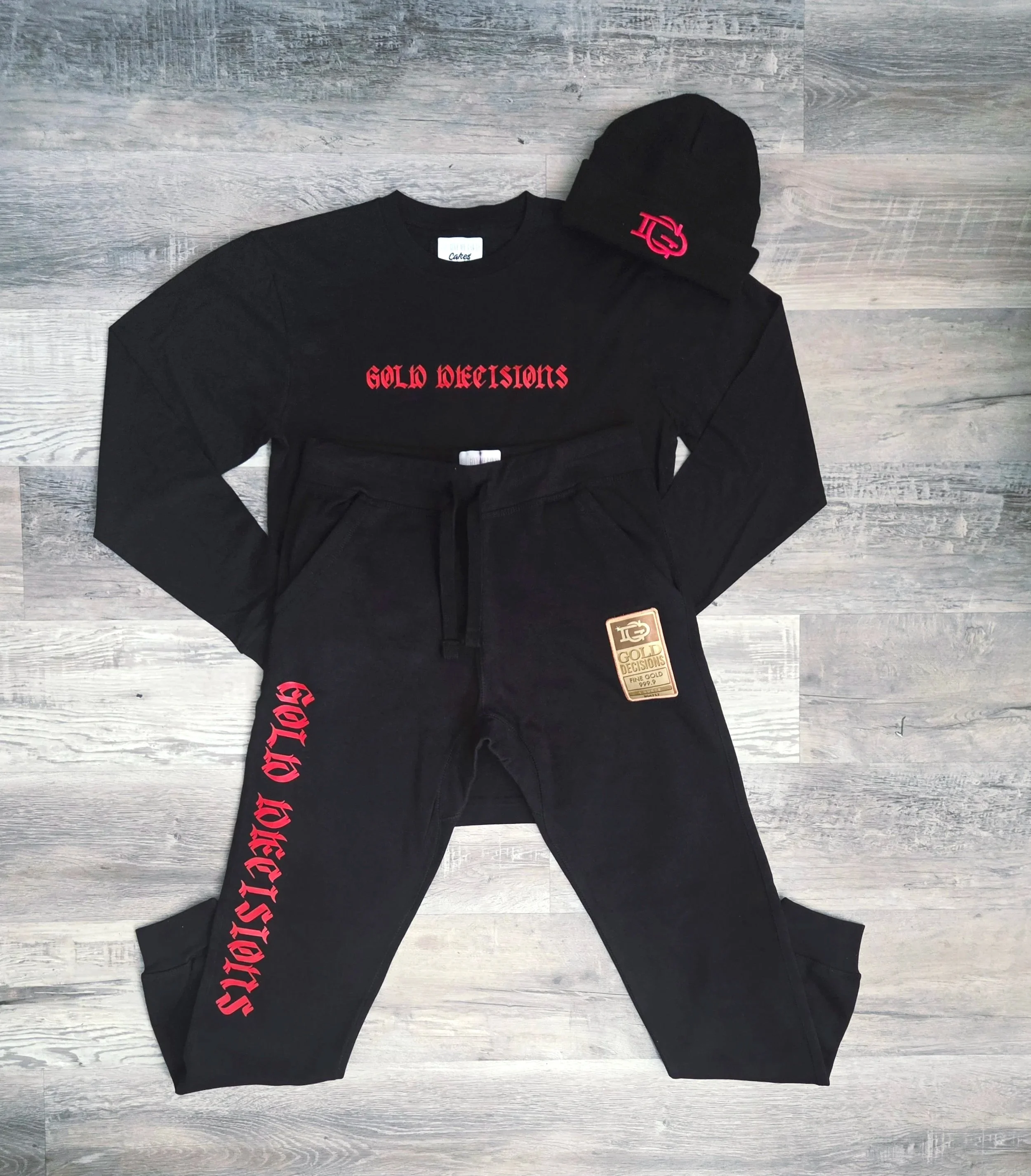 GOLD DECISIONS JOGGER SET (RED) **LAST SIZE**