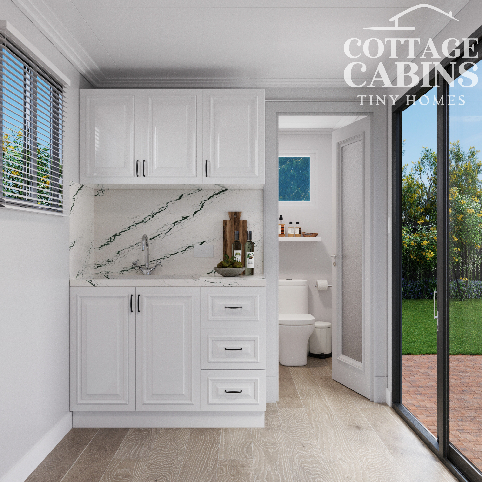 The Cabin Tiny House Kitchenette