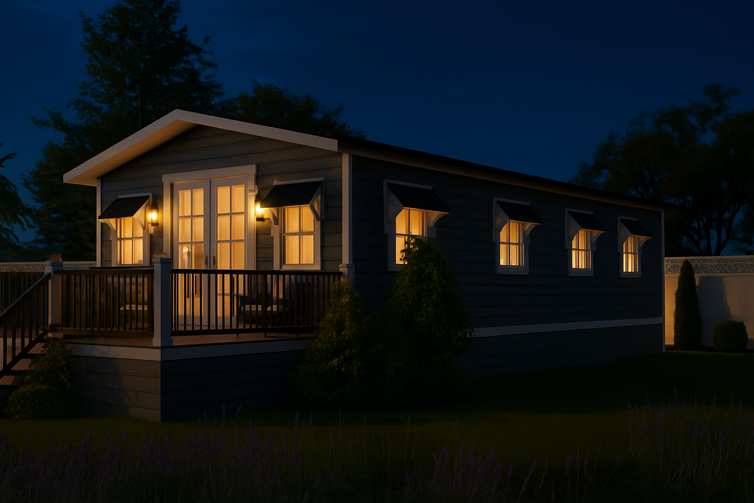 Night time looks stunning on a Cottage Cabin