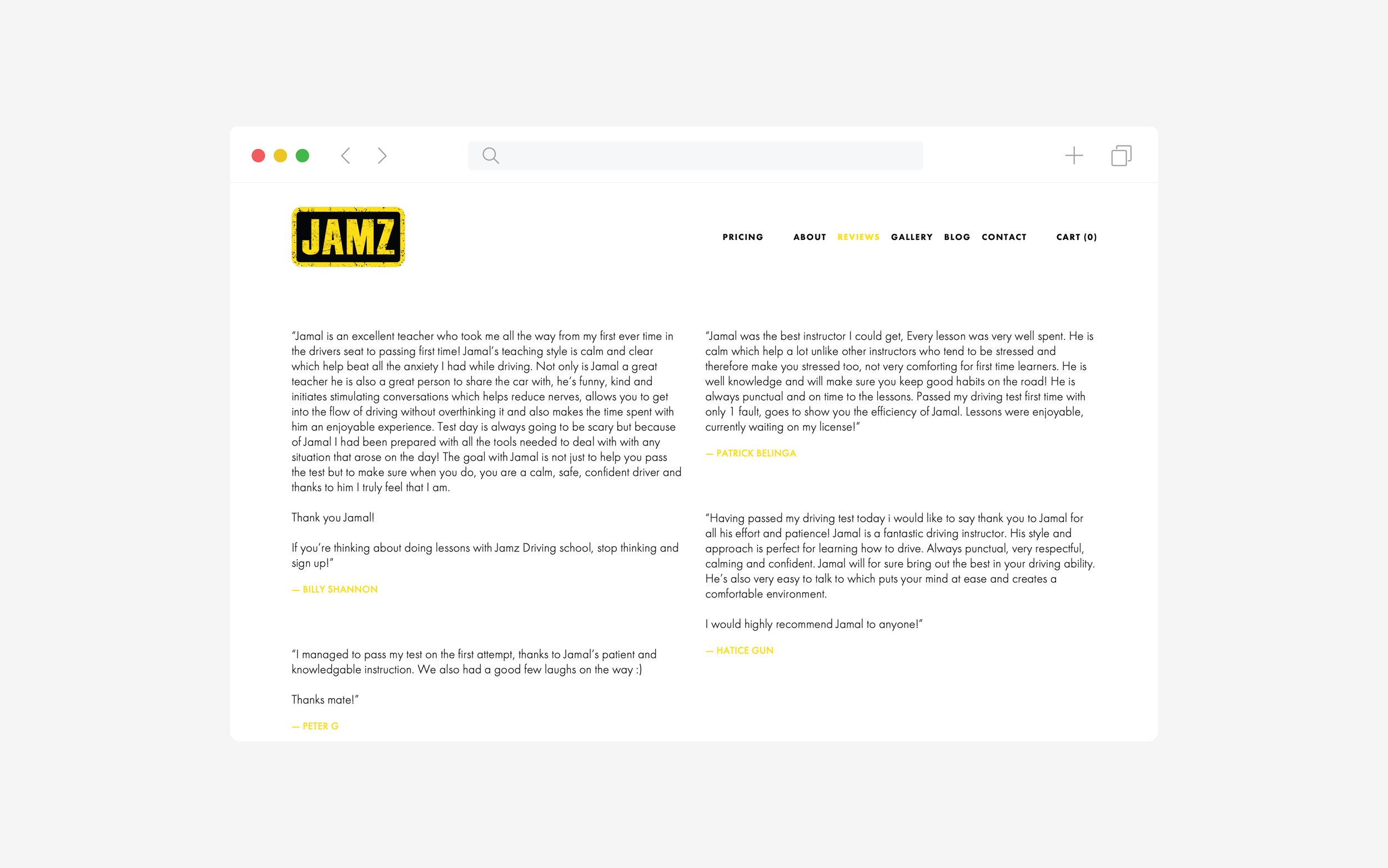 Squarespace Web Designer — Jamz Driving School 8.jpg