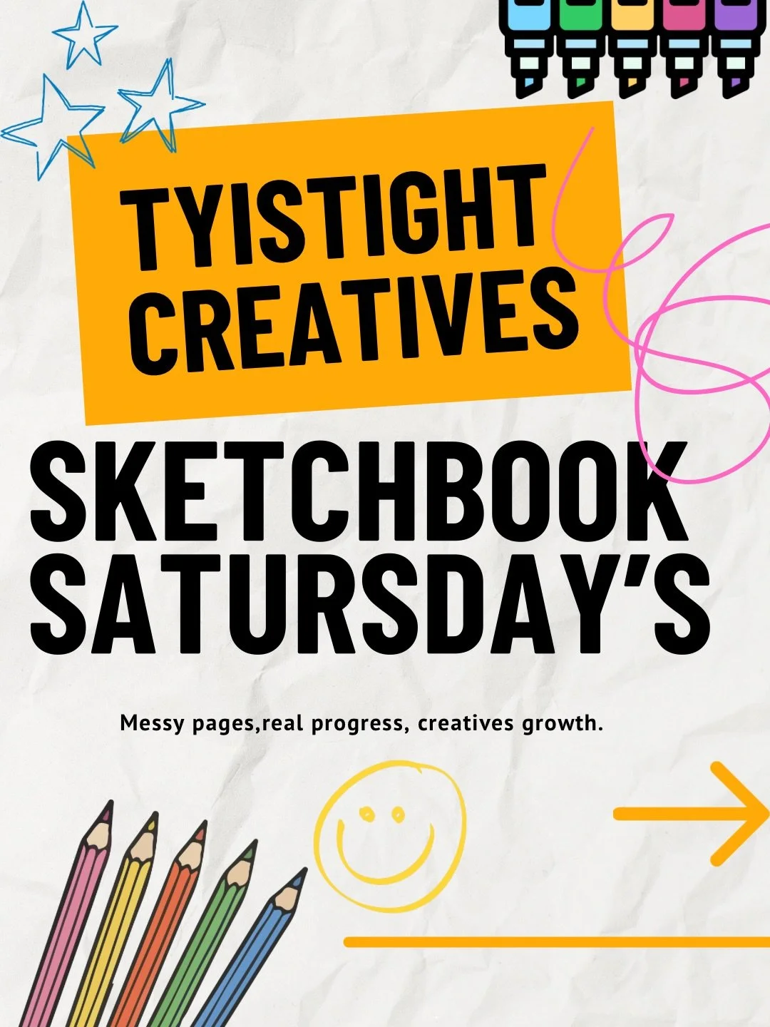 Sketchbook Saturdays (even tho I&rsquo;m posting this on a Sunday 😅) are becoming a personal reminder that creativity doesn&rsquo;t always have to be polished, planned, or productive. 

 🎨🖌️Sometimes I just need to create loosely, freely, and with