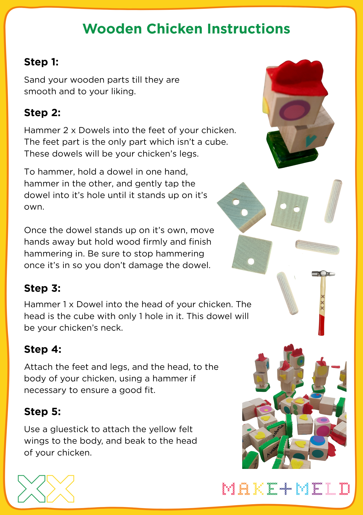 Little Wooden Chicken Class Pack