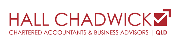 Logo for Hall Chadwick, a firm of chartered accountants and business advisors in Queensland.