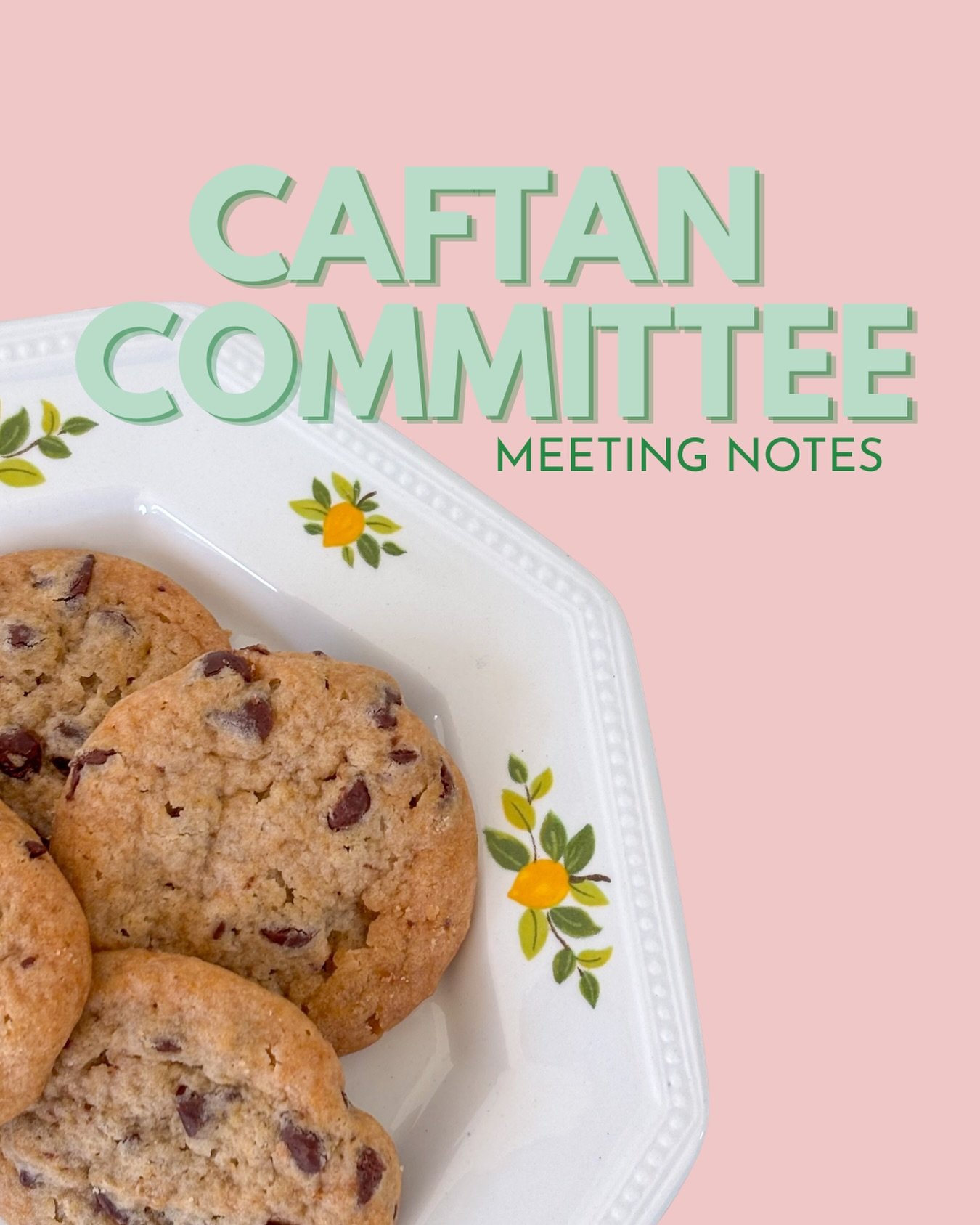 The Caftan Committee has officially concluded its first order of business.  The question: Who makes the very best chocolate chip cookie?

The Committee did not come to play.  From Neiman Marcus to Barbara Bush, browned butter to yellow cake mix (yes,
