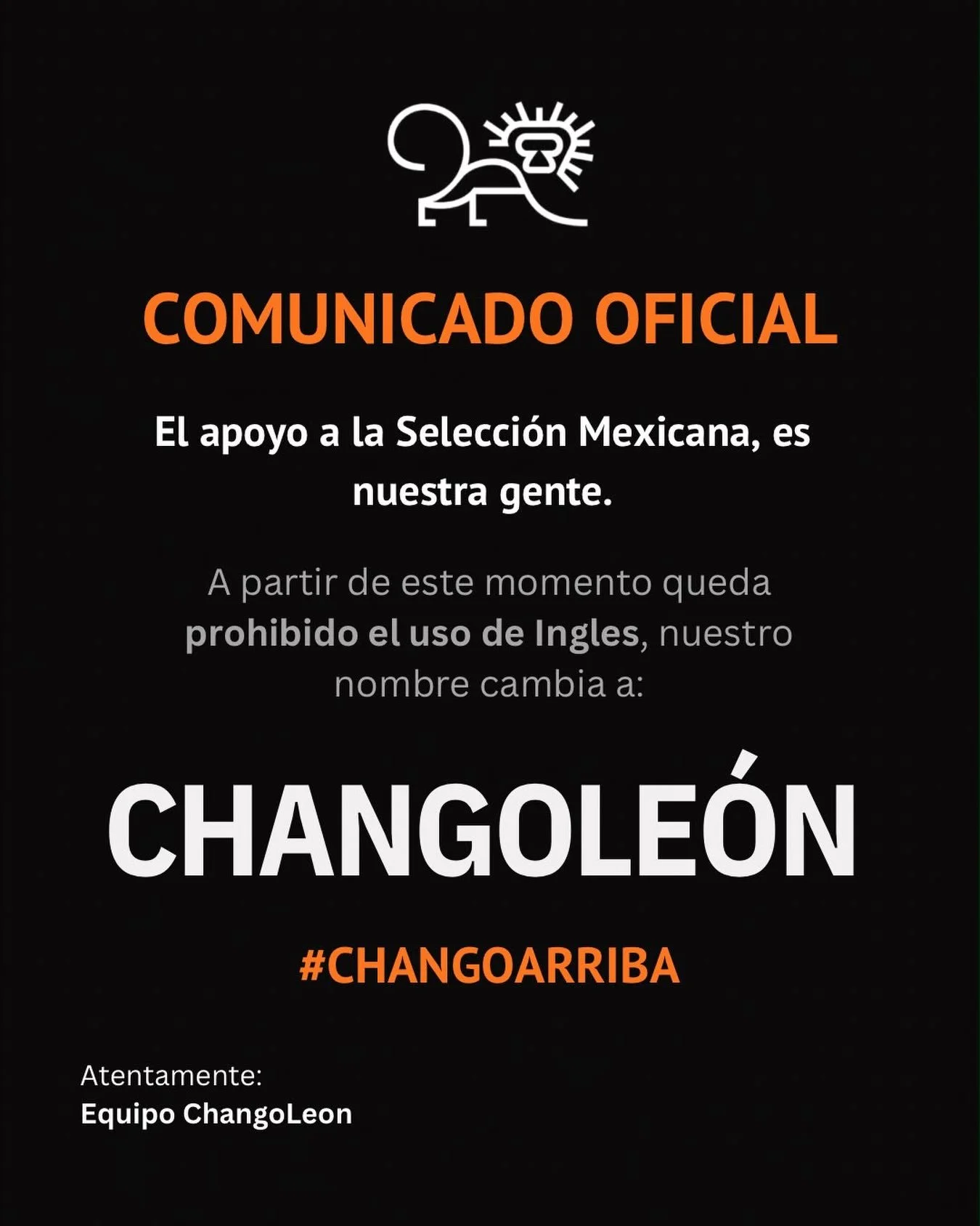 Lo que todos pedian&hellip;
hasta ma&ntilde;ana somos CHANGOLEON