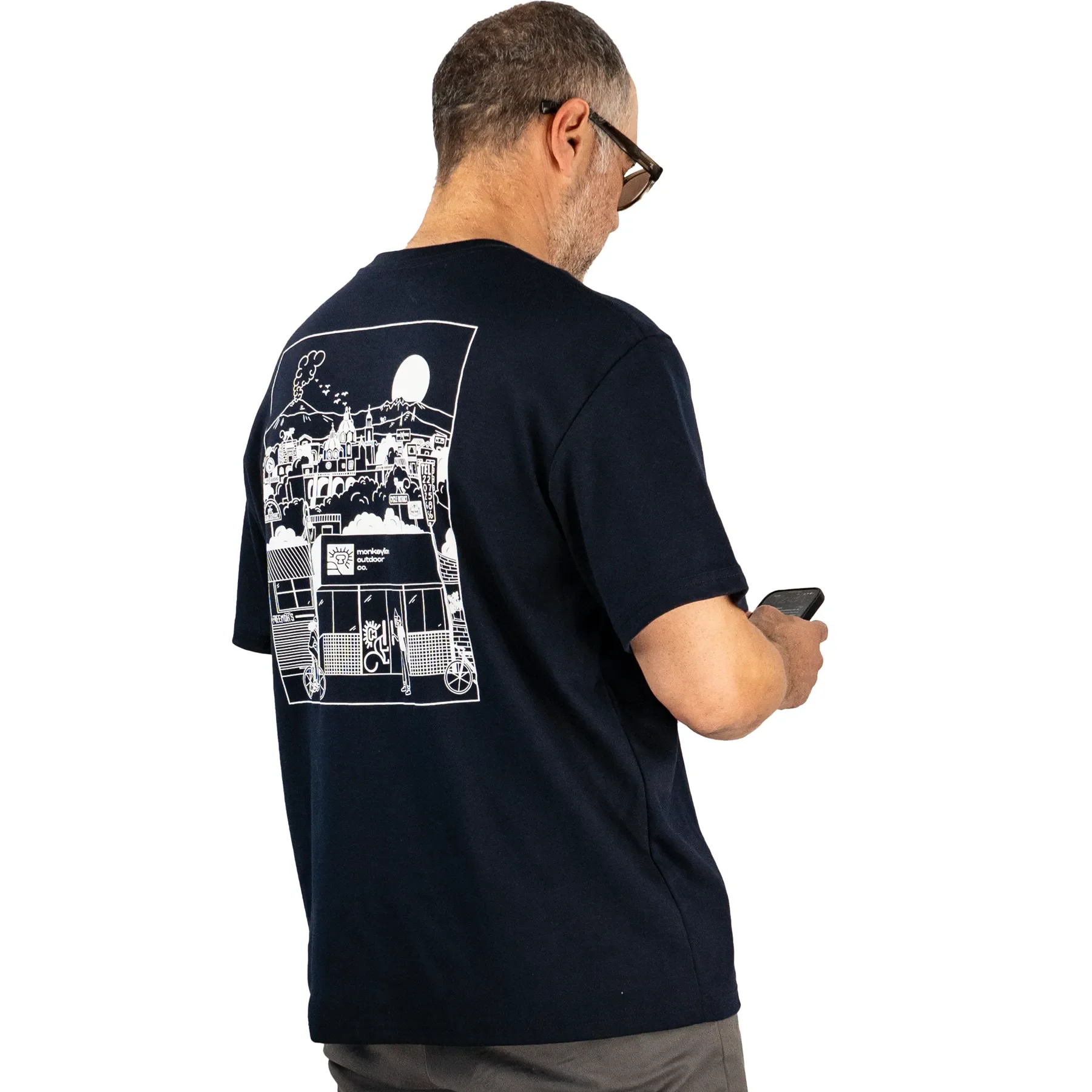 Barrio-Monkeylion-Tshirt-Dark-Blue-Model2.webp