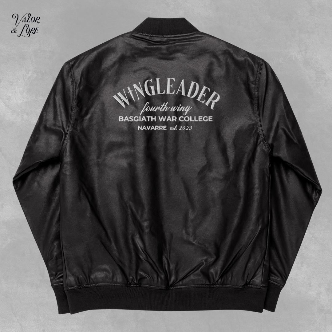 Riorson Wingleader vegan leather jacket - back - valor & lore.png