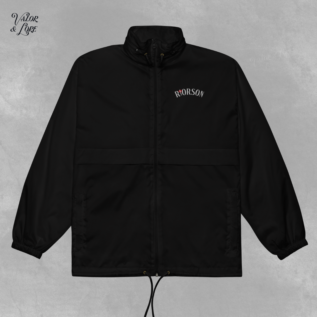 Riorson Wingleader windbreaker jacket - front flatlay - valor & lore.png