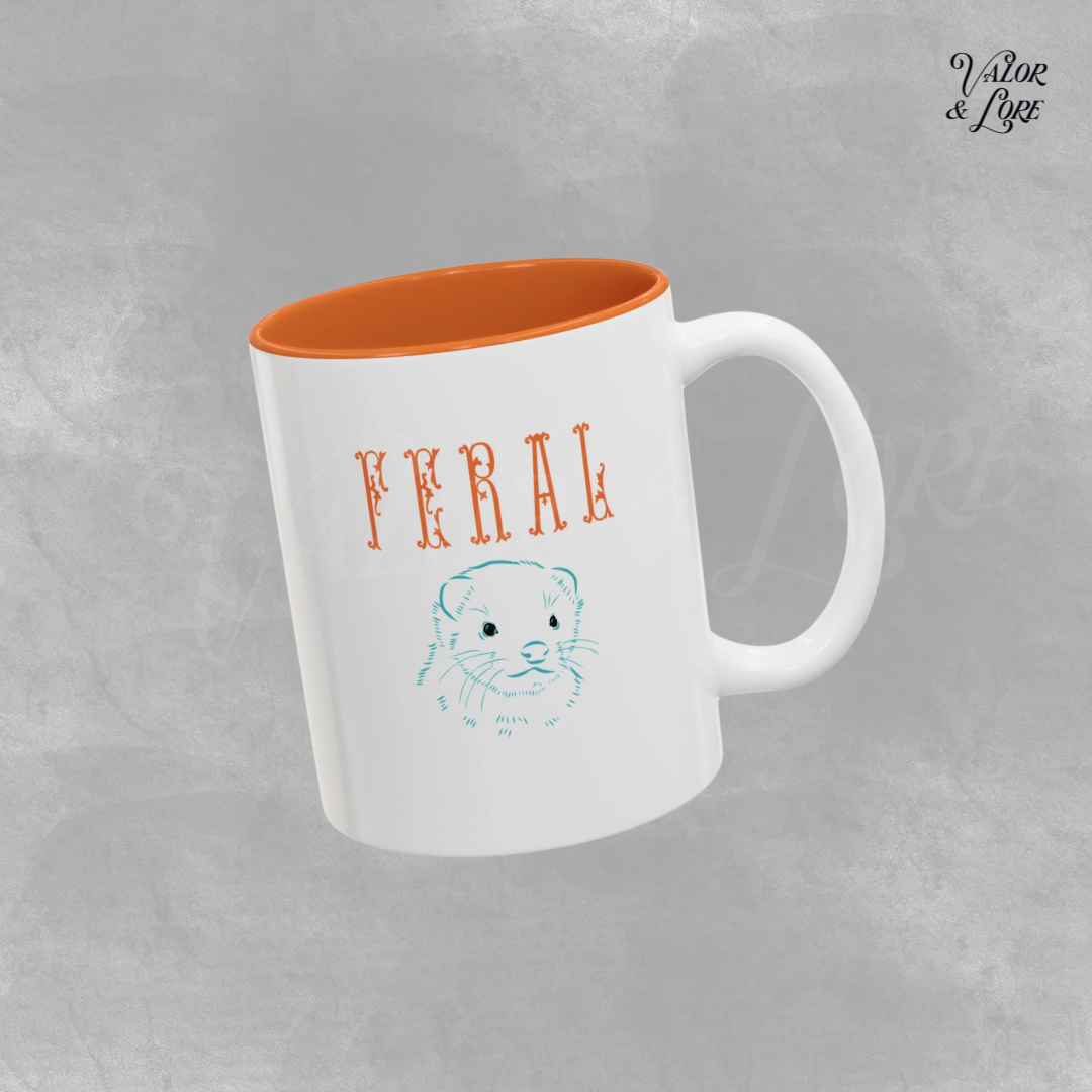 Feral Ferret mug, 11oz