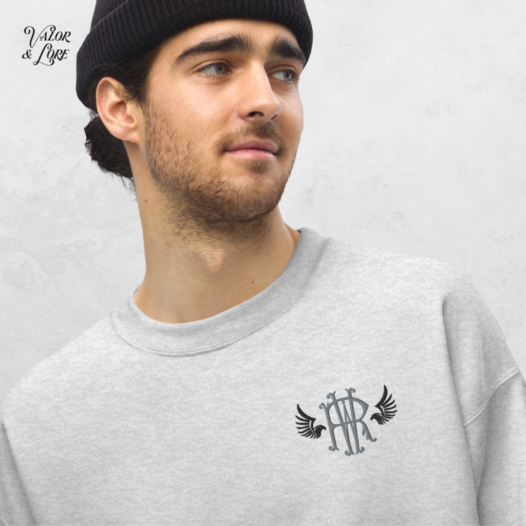 Rowan Whitethorn monogram embroidered - ash - Valor and Lore.png