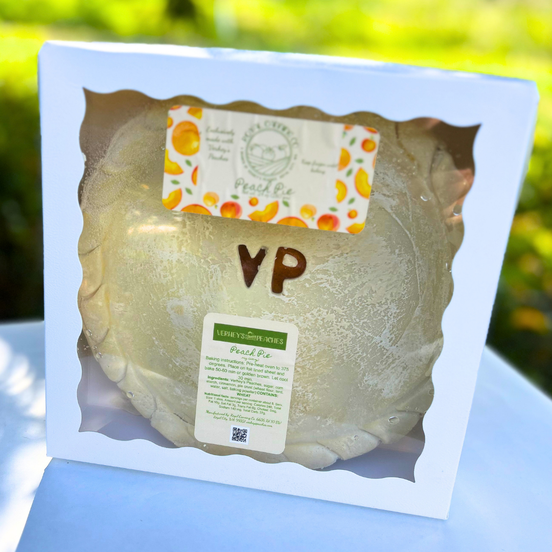 Verhey's Peach Pie 9"-Frozen
