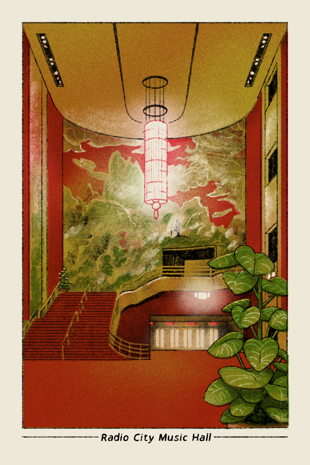Radio City - 5x7 Risograph