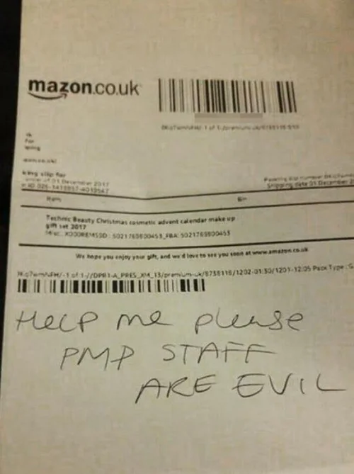 ‘Help me:’ Note tucked into Amazon package calls out U.K. staffing ...