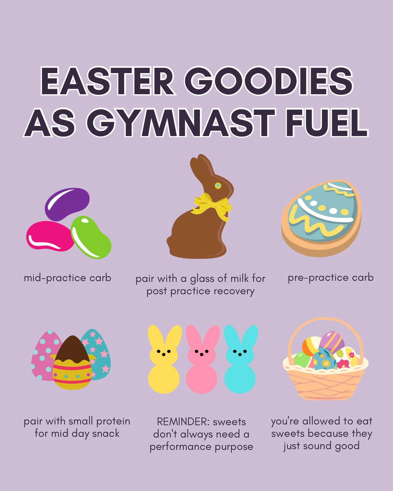 Hope everyone had a Happy Easter 🐣🐰 🌷

Friendly reminder that there is no ONE food that will make or break your health or performance. 

It&rsquo;s all about how you eat and how you move on a consistent basis, over time, that determines health and