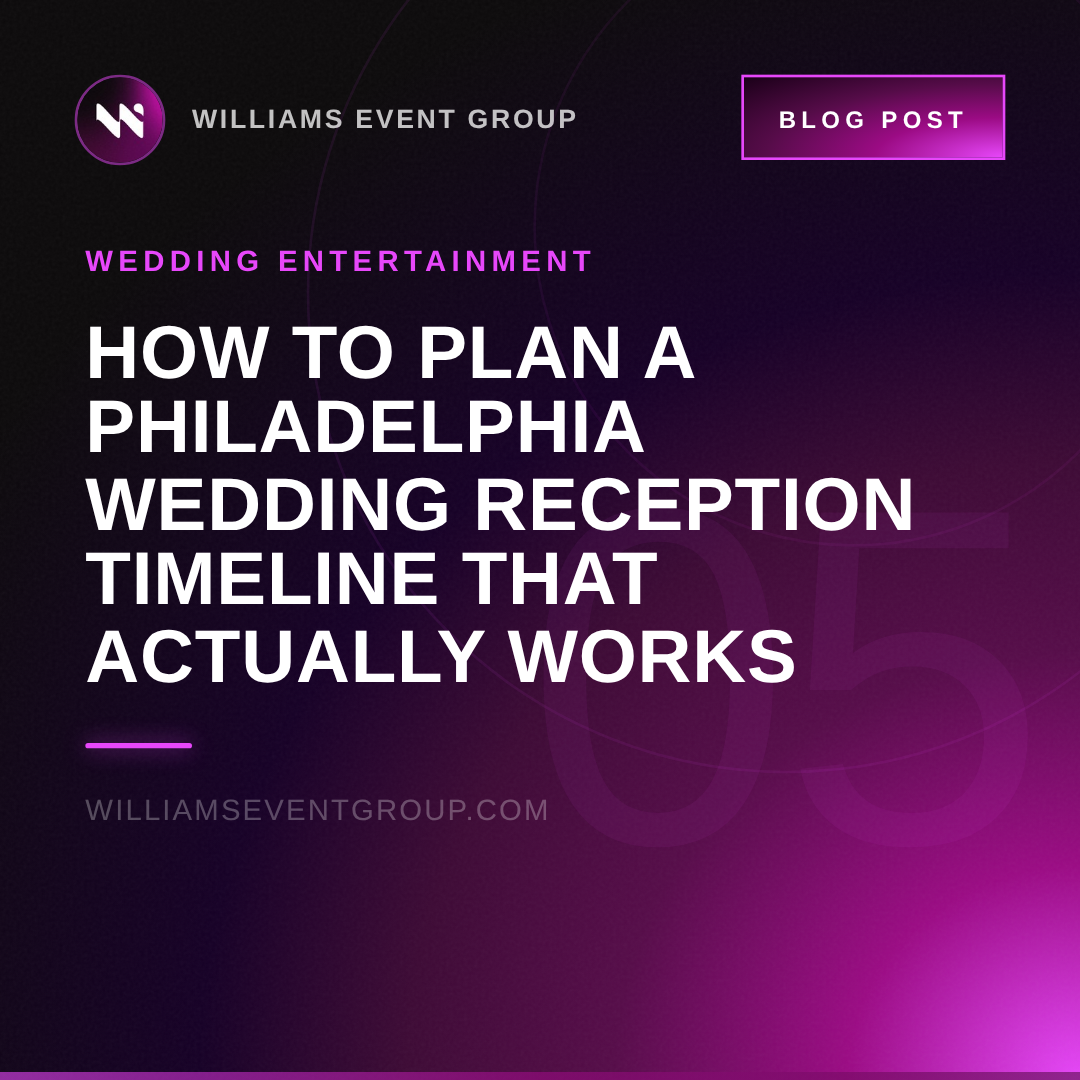 How to Plan a Philadelphia Wedding Reception Timeline That Actually Works