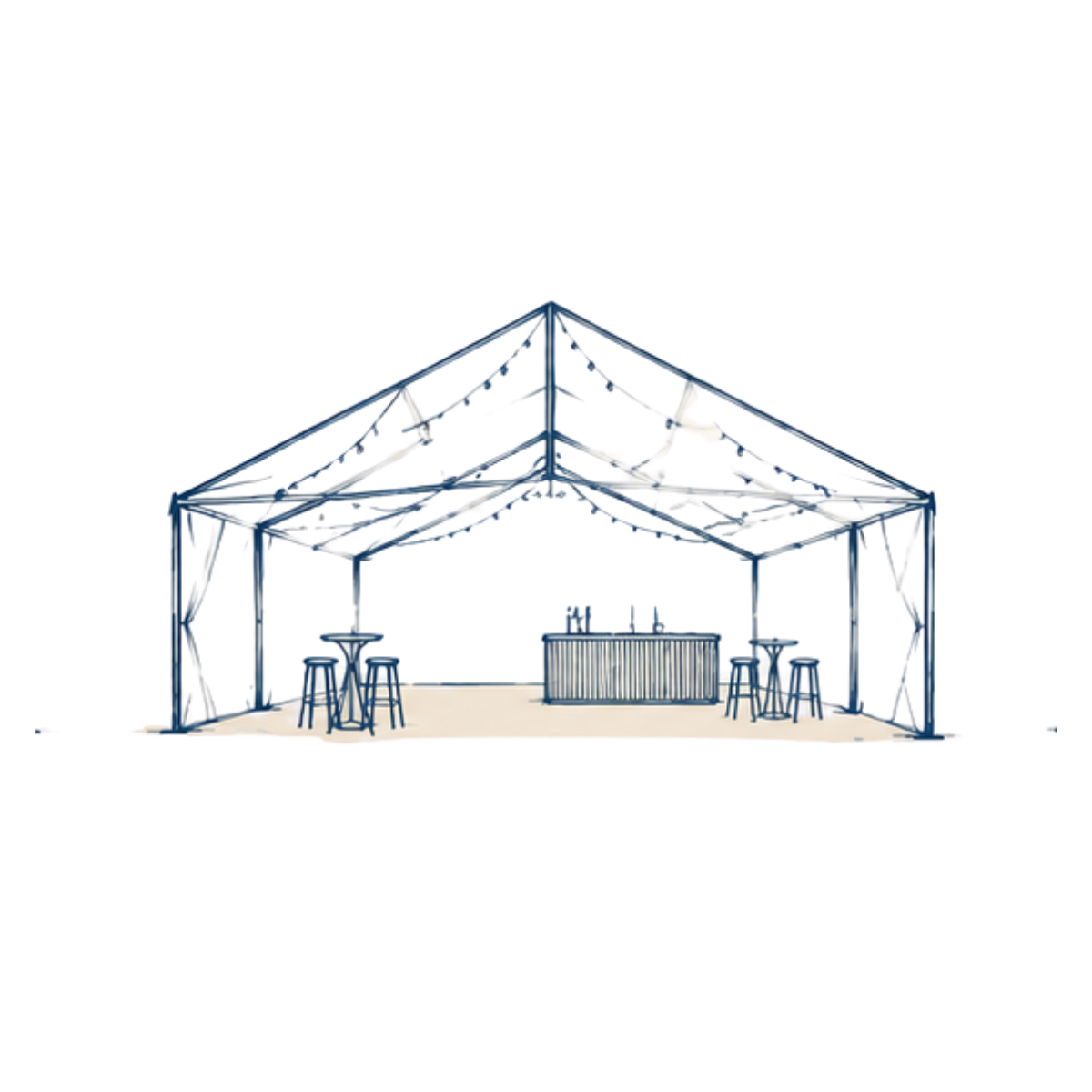 10 m Höcker marquee