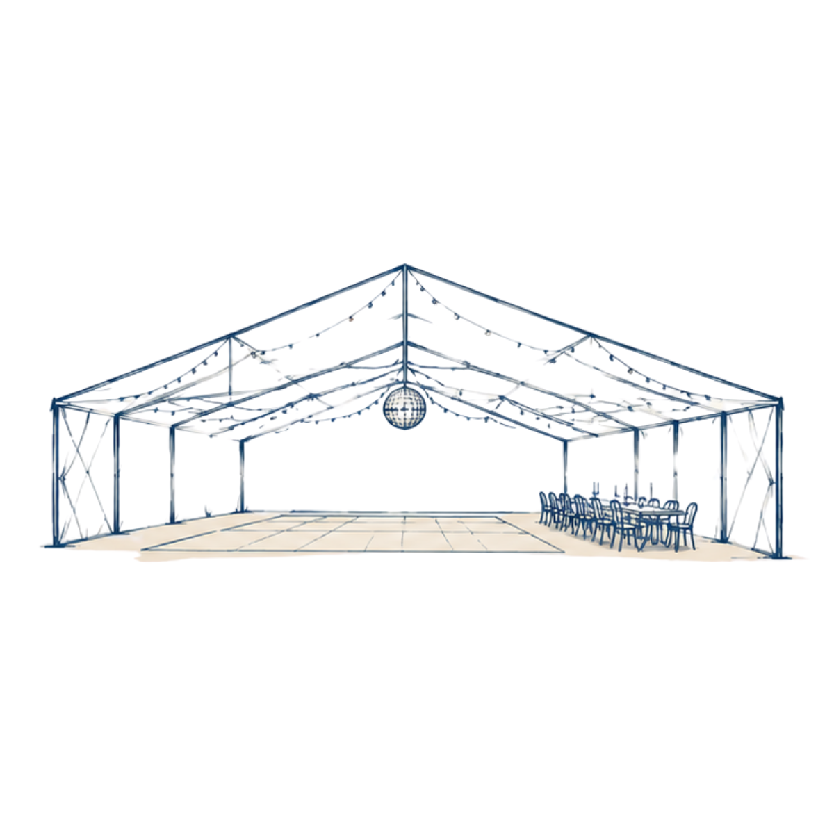 15 m Höcker marquee