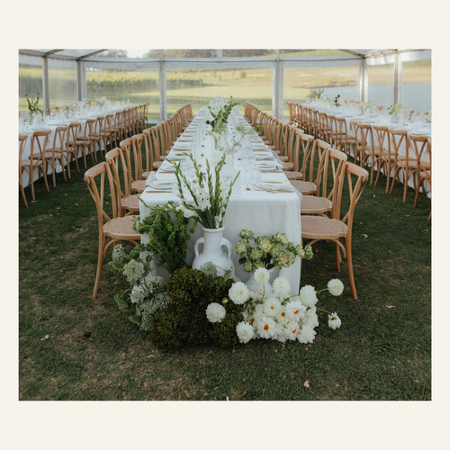 Chambré Estate marquee interior
