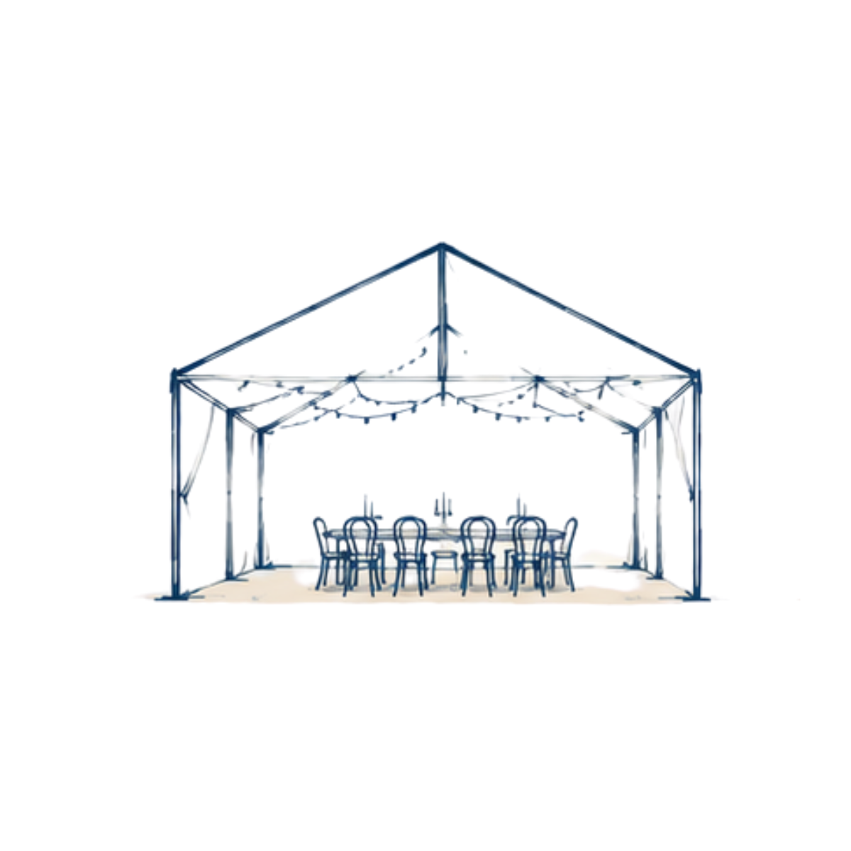 6 m Höcker marquee