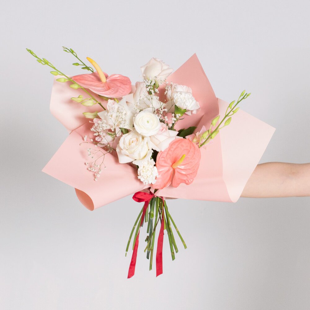Pastel Fashion Bouquet  粉色玫瑰時尚花束