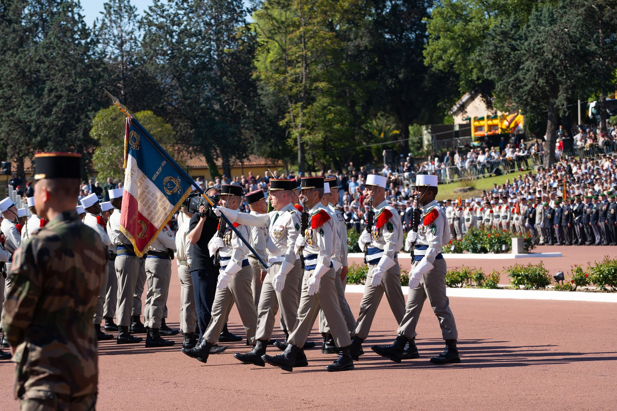 Cérémonie de Camerone au siège de la Légion étrangère.