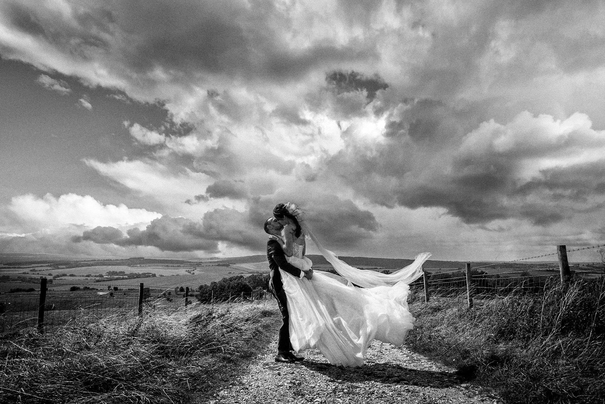 black and white wedding photography