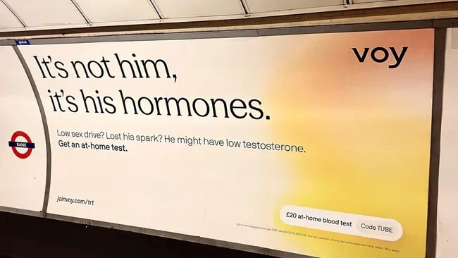 Voy’s Tube Advert Sparks a Conversation Around Men’s Hormonal Health