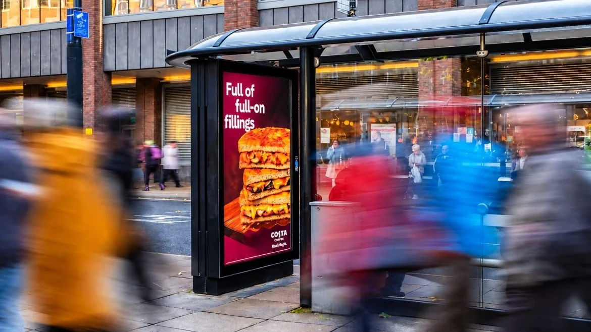 Bus Shelter Advertising for Restaurants and Hospitality Brands