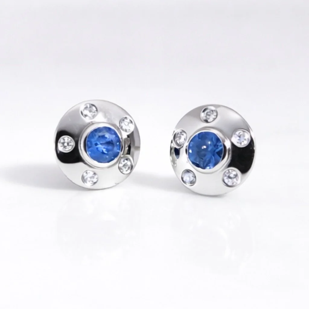A little pair of platinum, sapphire and diamond studs.

The sapphires in these earrings have a story - they were reclaimed from a ring I remade last year (second slide). They're a little battle-worn, but that's what makes them perfect for earrings wh