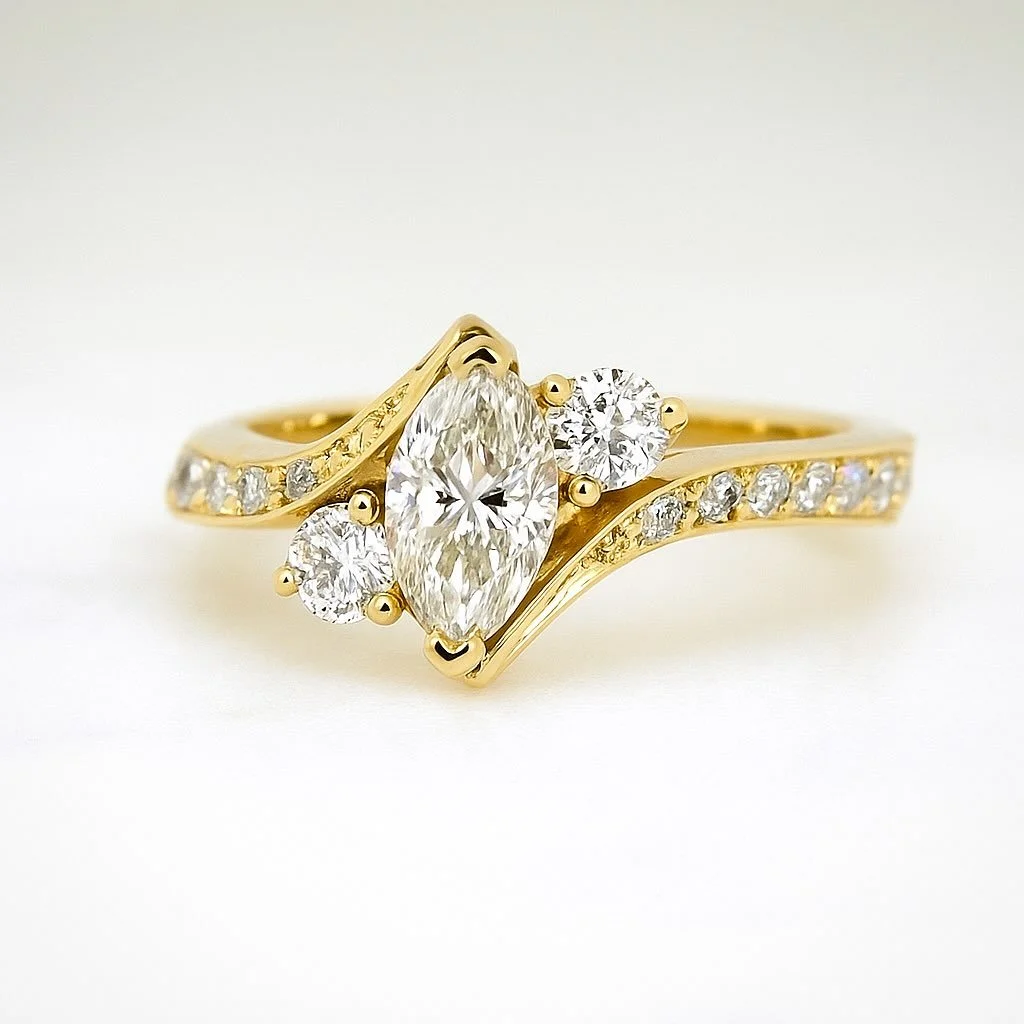 She said yes! 

I'm thrilled to have been part of this special journey, creating a custom ring that tells a story of love, heritage, and commitment. 

The design process was a thoughtful and meticulous one, with a focus on sustainability and responsi
